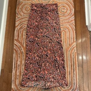 A.L.C. Black Pink Orange Maxi Skirt